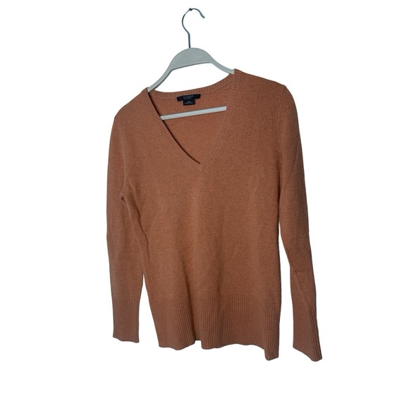 Worth Sweaters - Classics By Worth orange V-Neck Pullover Sweater‎ Pure Cashmere Size small